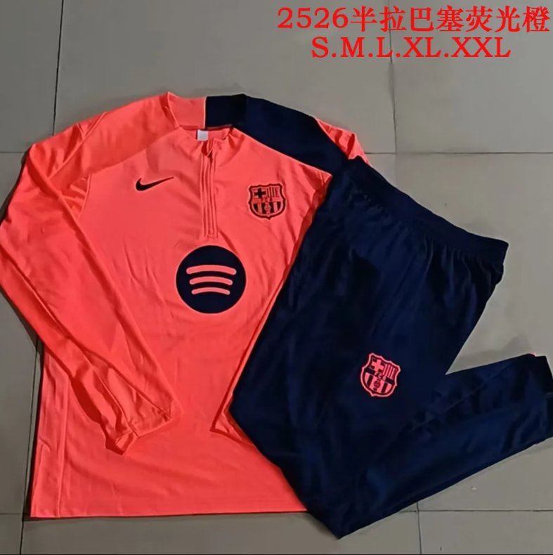 AAA Quality Barcelona 25/26 Tracksuit - Fluorescent Orange